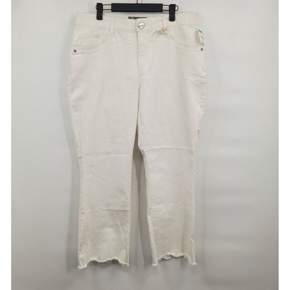 Democracy Ab Technology High Waist Raw Hem Jeans Women Plus Size 14W NWT DIRTY - Picture 1 of 16